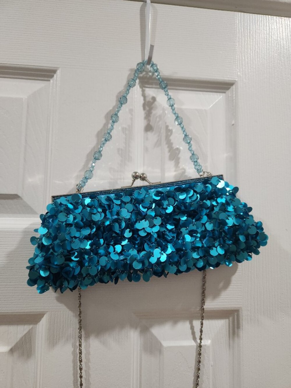 Turquoise evening clutch